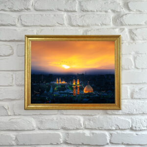 تابلو قاب عکس غروب بین الحرمین کربلا