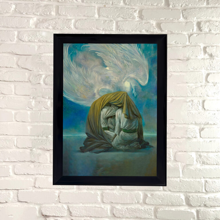 تابلو مخمل اصحاب کساء حدیث کسا پنج تن اثر حسن روح الامین